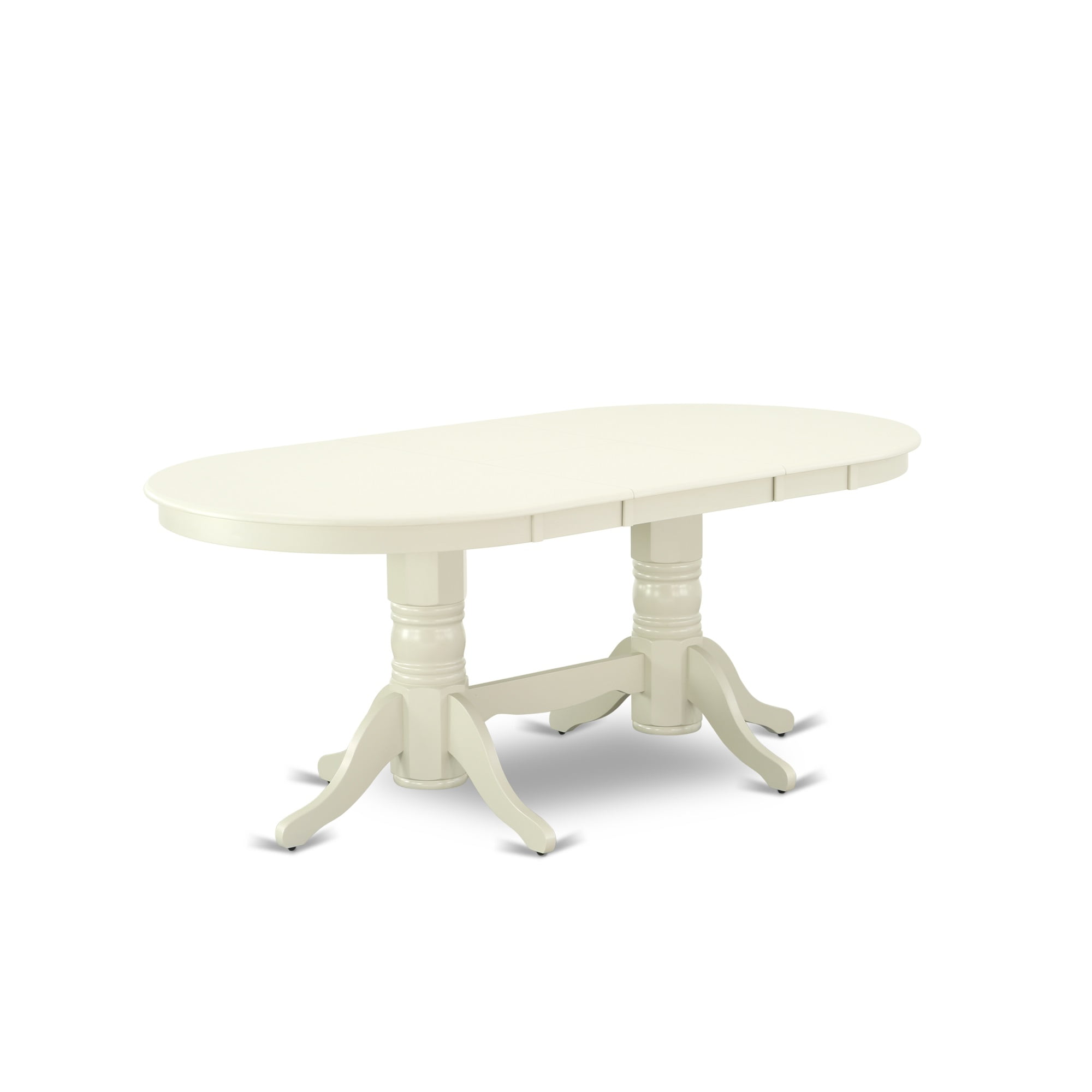 Linen White Hardwood Dining Table Set with 4 Chairs