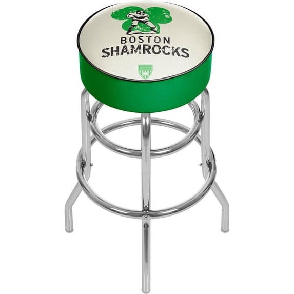 VAF Boston Shamrocks Padded Swivel Bar Stool 30 Inches High