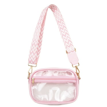 VAFFUL Clear Crossbody Purse, Small Clear Crossbody Bag Stadium Events Water-repellent Stadium Events Bag