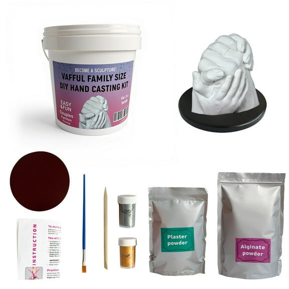 VAFFUL Hand Casting Kit, Three-Dimensional Hand Model Plaster Clone Model Homemade Commemorative Gift Crafts Valentine's Day couple