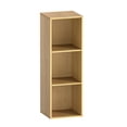 thumbnail image 1 of VAFHYLLIS 3 Cube Storage Organizer, 3 Tier Cube Low Bookcase Freestanding Storage Display Organizer for Home Office, Three-Cubes Open Shelf Short Bookshelf (Oak, 3 Cube), 1 of 9
