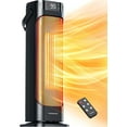 thumbnail image 1 of VAGKRI 24” Oscillating Ceramic Tower Space Heater，Fast Ceramic Heater with Thermostat and Remote,Portable Electric Heater with Tip-Over & Overheating Protection, 3 Modes for Bedroom, Office Black, 1 of 7