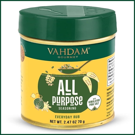 VAHDAM All-Purpose Seasoning Spice Blend, 2.47 oz Tin | Savory Cooking Seasoning with Chili, Garlic, Black Pepper & Himalayan Pink Salt