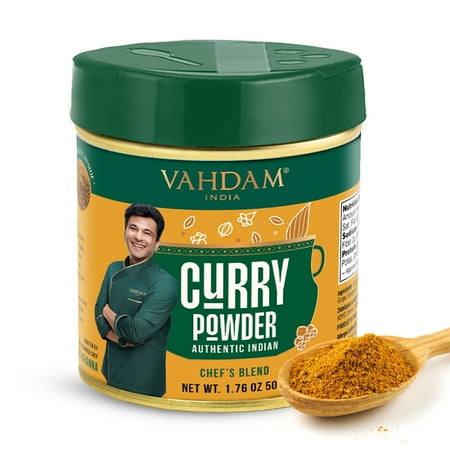 VAHDAM Curry Powder Spice Blend, 1.76 oz Tin | Authentic Indian Curry Seasoning with Coriander, Turmeric, Cumin & Fennel
