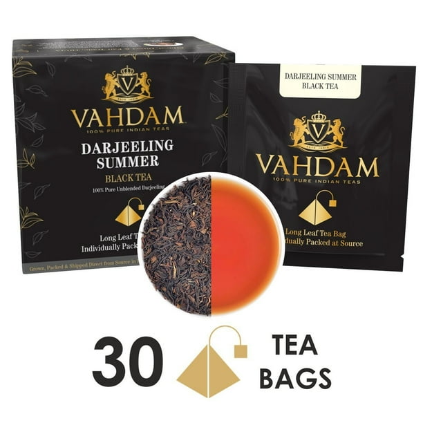 Vahdam Darjeeling Summer Black Tea Tea Bags 100 Natural And Pure 15 Teabags