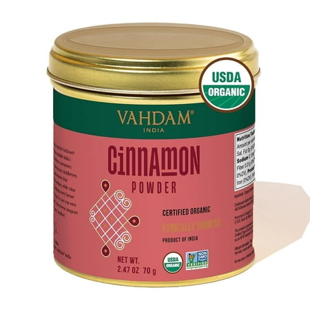 VAHDAM, Organic Cinnamon Powder (2.47oz) Gluten-Free, Raw Ground Cinnamon, Direct from Source