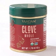 VAHDAM, Organic Clove Whole (1.7oz/50g) Handpicked Whole Cloves, Gluten Free, Non GMO, 100% Raw | Warm & Flavorful Spice | Great for Cooking, Smoothies, Pomander Balls, Potpourri & Tea
