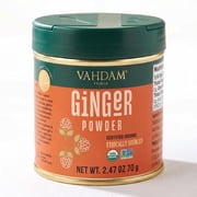 VAHDAM Organic Ginger Powder Spice, 2.47 oz | USDA Organic Ground Ginger Root, Non-GMO, Gluten-Free Cooking & Baking Spice