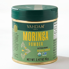 VAHDAM Organic Moringa Powder Spice, 2.47 oz (70 g) | USDA Organic Moringa Leaf Powder (Moringa Oleifera), Non-GMO, Gluten-Free Superfood Spice for Smoothies, Tea & Cooking