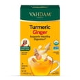 thumbnail image 1 of VAHDAM Organic Turmeric Ginger Herbal Tea, 18 Tea Bags | Ginger Turmeric Tea — Supports Healthy Digestion & Joint Health | Caffeine Free Herbal Tea, Non-GMO, Gluten-Free | Organic Tea Bags, 1 of 11