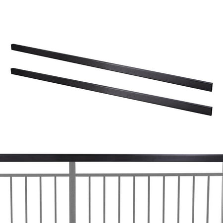 VAHIGCY 6'6" Stainless Steel Handrail Black Rectangular Handrail Top Rail Cable Railing System Deck Stair Indoor Outdoor