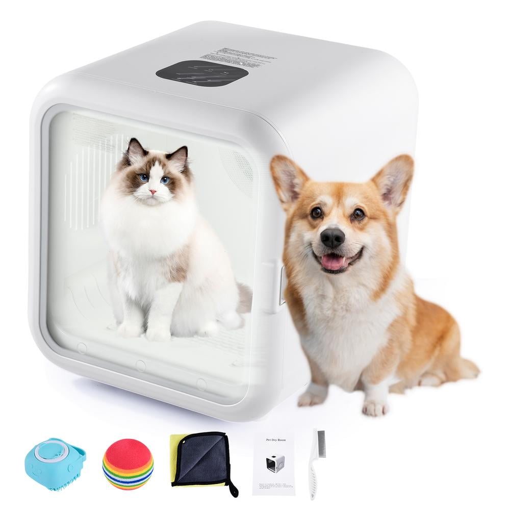 VAHIGCY Pet Hair Dryer Box Automatic Cat Cage Dryers 360Degree Pet