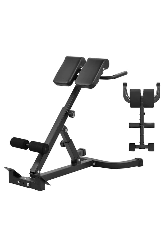 Roman Chair Back Extender - Angle & Height Adjustable Hyperextension Bench for Home Gym - Adjustable Back Exercise Machine Adjustable Sit up Bench Decline Bench Flat Bench