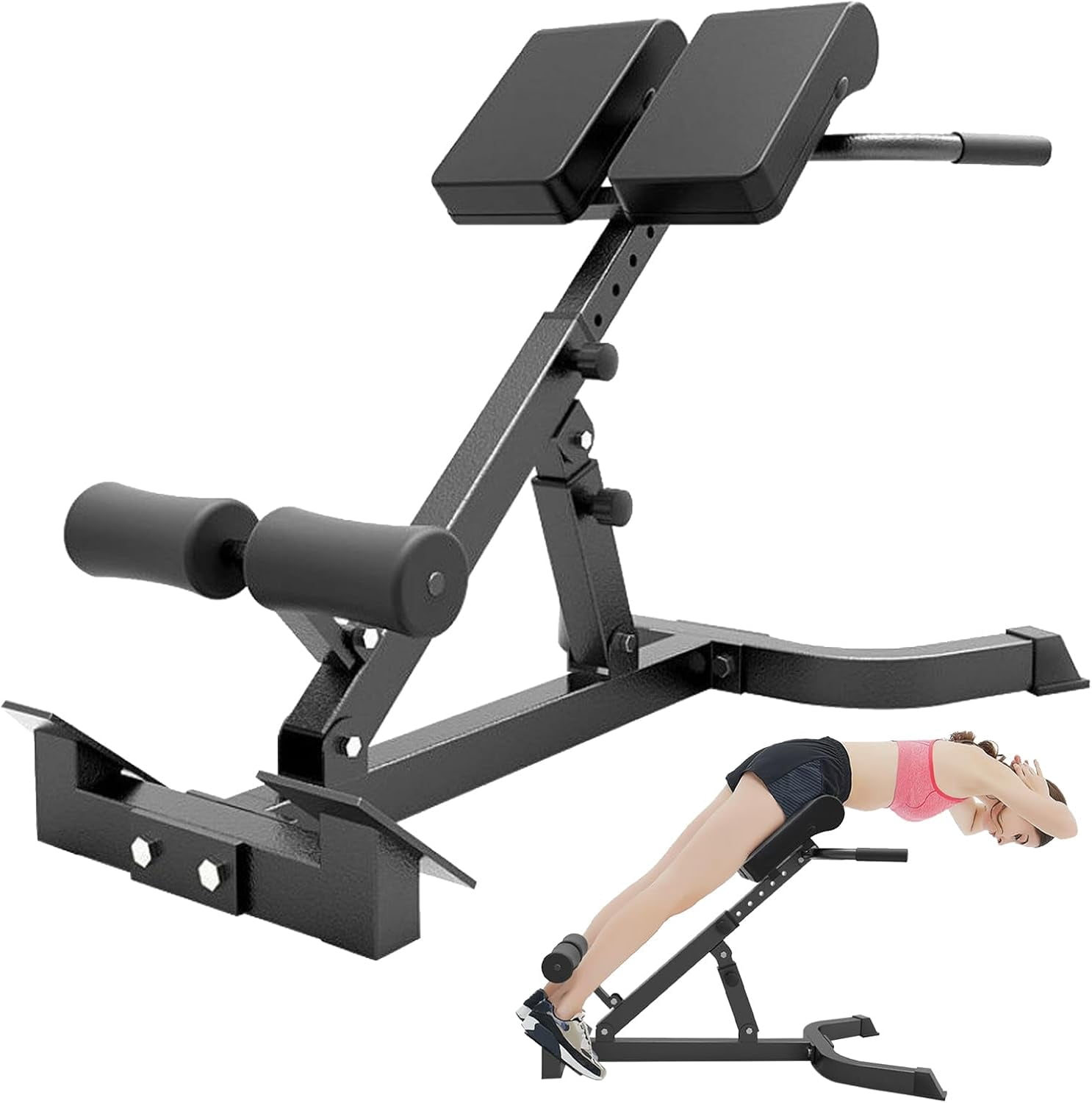VAHIGCY Roman Chair Exercise Equipment, Adjustable Back Exercise ...