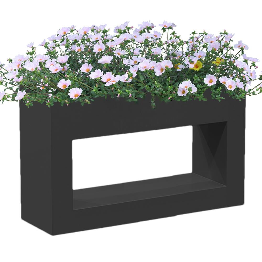 VAHIGCY Tall and Long Metal Planter Flower Long Planter Box Classic
