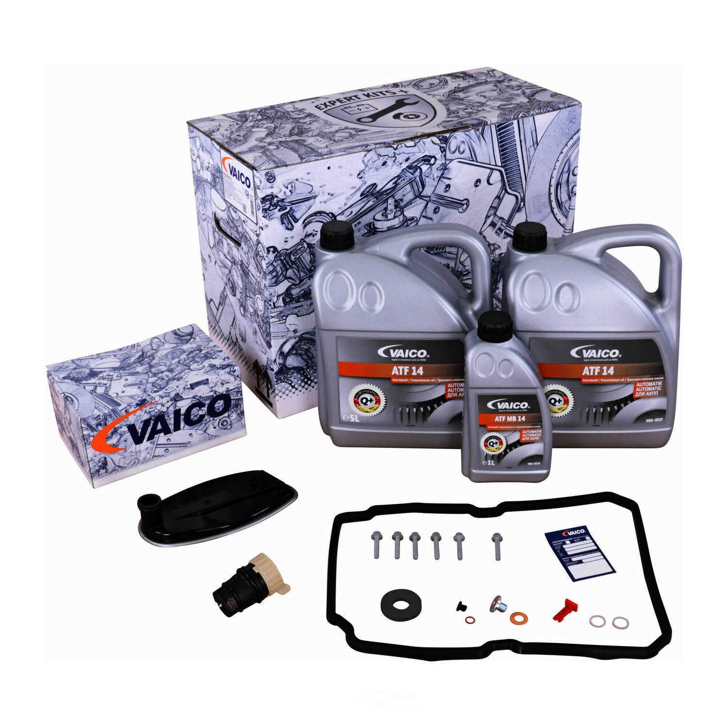 VAICO V30-2254-XXL Filt W/ Oil Pan Gasket, Plug Housing, Mfr Appr Oil (MB 236.14 11 ltr), Instl HW