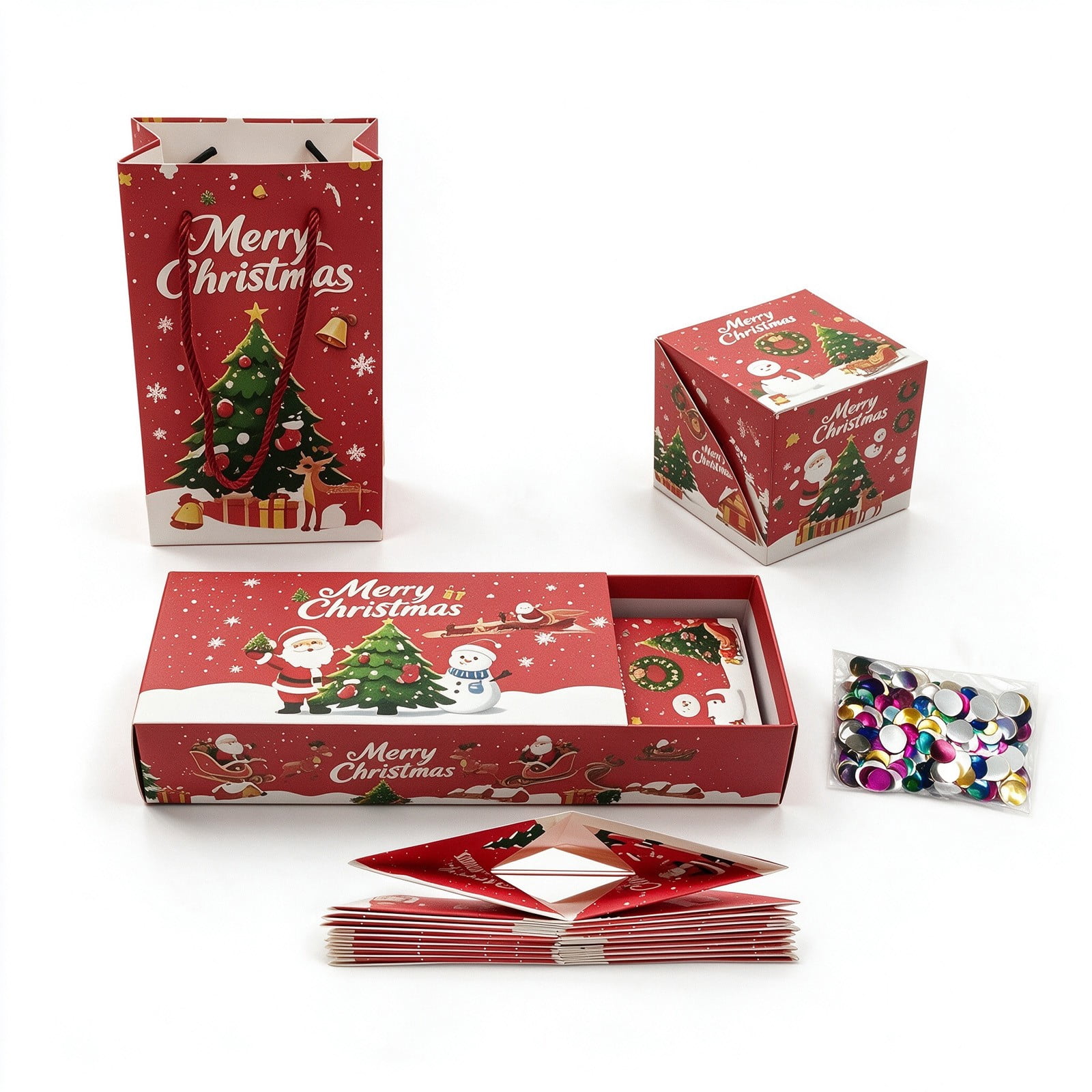 Exploding Cereal VAIFTILNO 2026 Christmas Surprise Jumping Box, Folding Bouncing Red ...
