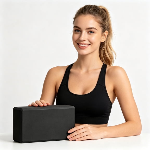 VAIFTILNO 9x6x3in Yoga Blocks 2 Pack, High-Density Support Block for Fitness, Dance, Pilates, Leg Pressing, Lightweight, Non-Slip Foam (More Colors)