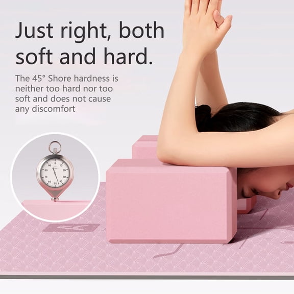 VAIFTILNO 9x6x3in Yoga Blocks 2 Pack, High-Density Support Block for Fitness, Dance, Pilates, Leg Pressing, Lightweight, Non-Slip Foam (More Colors)