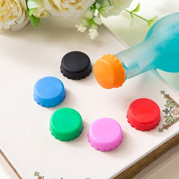 VAIFTILNO Beer Bottle Caps, Silicone Reusable Caps for Standard Glass Bottles, Reusable, Airtight