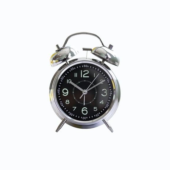 VAIFTILNO Classic Metal Alarm Clock – 6.3x4.5x4.5in Low Light Visible Face, Clear Ring Tone for Bedroom, Desk, Office, Dorm, Living Room, Kitchen, Home Decor