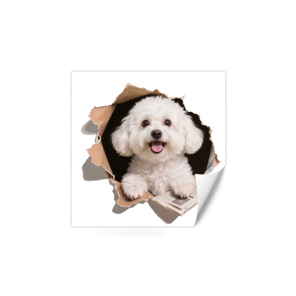 VAIFTILNO Cute Animals Dog Family Vinyl Waterproof Sticker Decal – PVC Sticker for Walls Notebook Car Laptop Window, Removable No Residue (C)