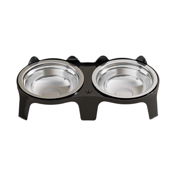 VAIFTILNO Elevated Cat Bowls, 11.02x5.51x3.15in, Elevated Dog Bowls, Elevated Tilted Neck Protection Style Food and Water Feeding Bowl, Non Slide Pet Tray for Cats and Dogs, Pet Supplies