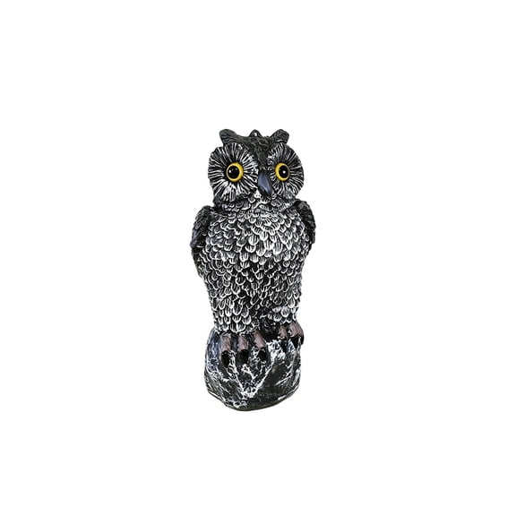 VAIFTILNO Fake Owl Decoys to Scare Birds Away, 6.3x5.5x12in Resin Garden Owl Figurine for Yard Decor, Bird Repellent, Weather-Resistant