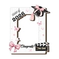 thumbnail image 1 of VAIFTILNO Graduation Picture Frame with Pink Bow, Doctoral Cap & Scroll Shape, Wood Frame for for High School College, Gift for Grad, Class of 2026, 1 of 7