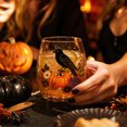 thumbnail image 1 of VAIFTILNO Halloween Decorations Halloween Printed Stemless Glass Cup. Spooky Witch Ghost Crow Clear Stemless Wine Glass For Party Drinks, 1 of 7