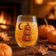 thumbnail image 1 of VAIFTILNO Halloween Themed Stemless Wine Glasses, 12oz Handmade 2D Halloween Glass Cups, Spooky Design Drinkware for Parties, Home Decor (More Styles), 1 of 7