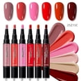 thumbnail image 1 of VAIFTILNO Nail Polish Pen Set 6 Colors, Water Based Nail Art Polish, Dry Nail Art Pens Air Dry Nail Paint No Lamp Needed, Control Brush Tip for Women (C), 1 of 7