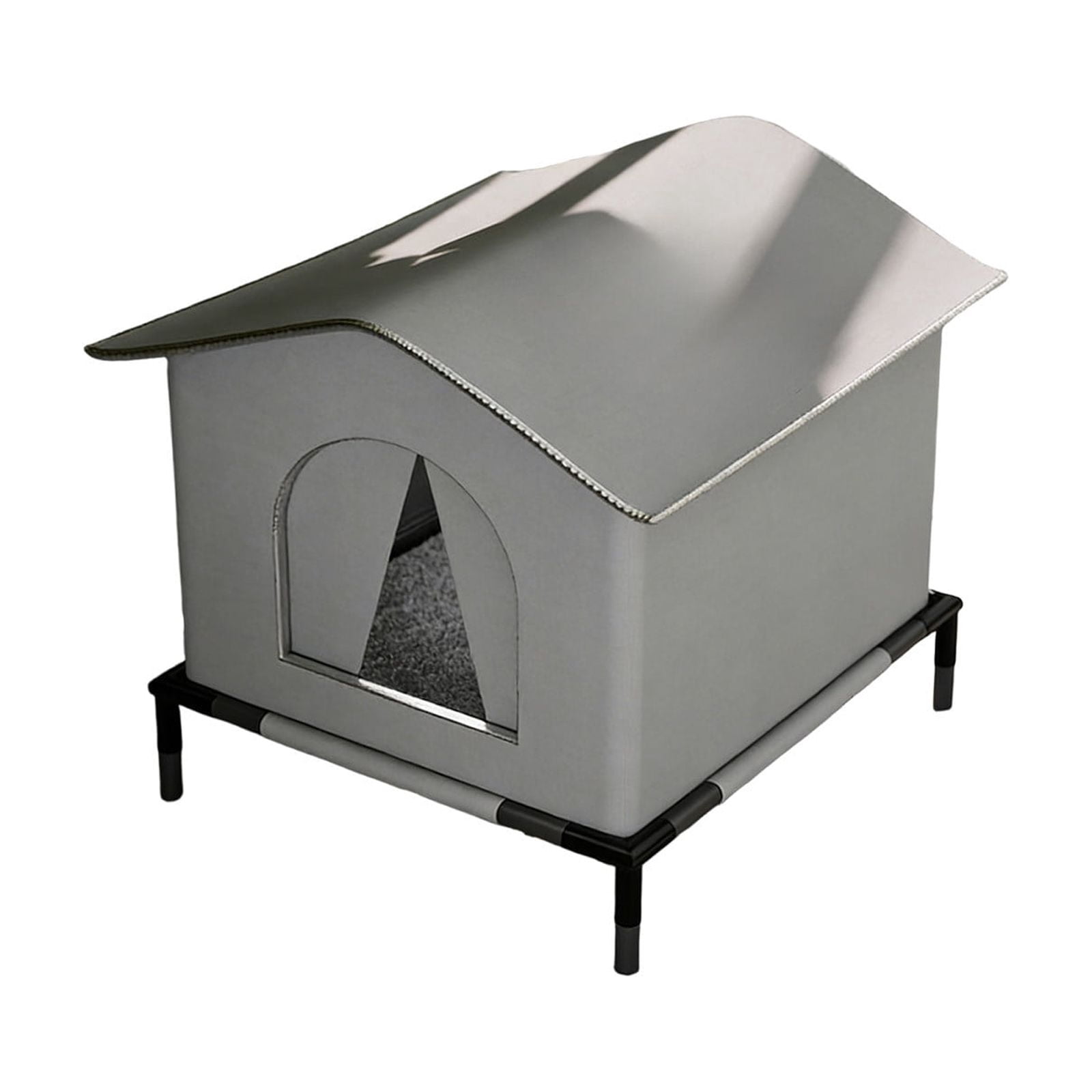 VAIFTILNO Outdoor Cat House for Feral Cats, 13x13x15.8in Waterproof Sun Protection Pet Tent, Insulated Cat Shelter for All Seasons, Portable Feral Cat Bed for Porch, Yard (More Colors)