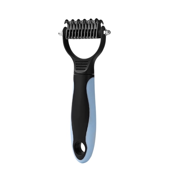 VAIFTILNO Pet Grooming Rake - Double-Sided Deshedding Dematting Tool for Cats and Dogs, Gentle Deshedding Comb Removes Loose Hair and Tangles, Pet Cleaning Tool