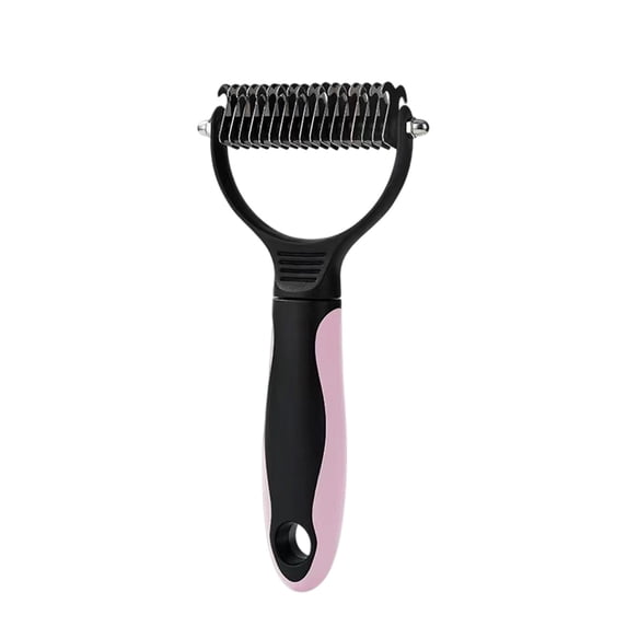 VAIFTILNO Pet Grooming Rake - Double-Sided Deshedding Dematting Tool for Cats and Dogs, Gentle Deshedding Comb Removes Loose Hair and Tangles, Pet Cleaning Tool