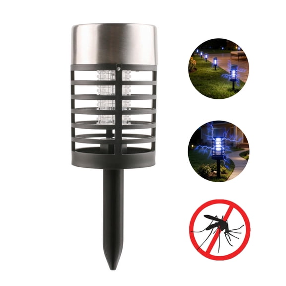 VAIFTILNO Solar Bug Zapper Outdoor, 6.9x3.9x2.4in, Waterproof Mosquito Zapper Repellent Outdoor Patio, Garden Walkway Decorative Lamp with Two Mode Control
