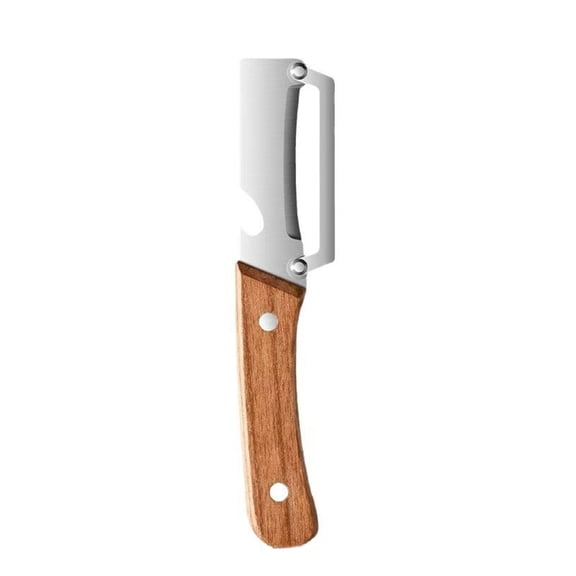 VAIFTILNO Stainless Steel Peeler with Wooden Handle, Thickened Multifunctional Peeler, Kitchen Specific Fruit Peeler, Melon Peeler, Sugarcane Knife