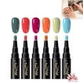 thumbnail image 1 of VAIFTILNO Water Nail Polish Pen Set, Air Dry Nail Paint No Lamp Needed, 6 Colors Nail Art Markers, Control Brush Tip for Women (E), 1 of 7