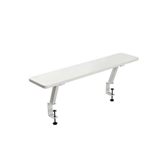 VAIFTILNO White Wood Desk Shelf, 15.75x7.87in, Desktop Monitor Stand with Elevated Storage Space, Computer Riser for Laptop, Books, Office Organization
