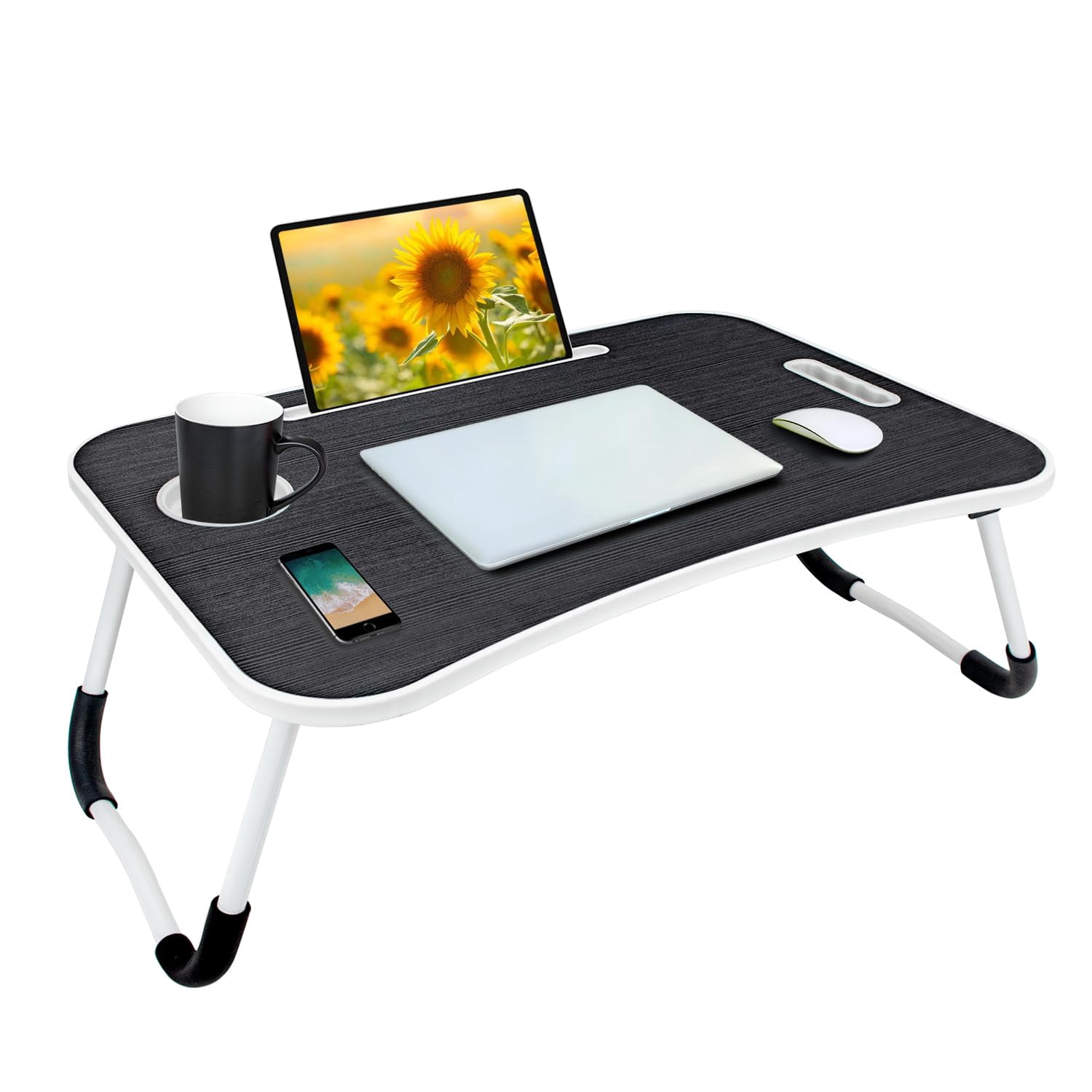 VAIIGO Laptop Bed Table, Foldable Laptop Desk Breakfast Tray Stand ...