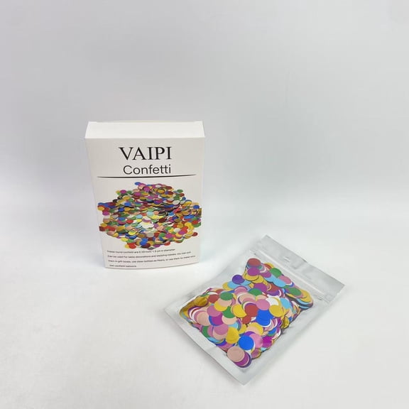 VAIPI Confetti,Confetti(0.59 inch) Round Dots Glitter Rainbow Table Confetti for Party Wedding Decorations,2.11 OZ per pack