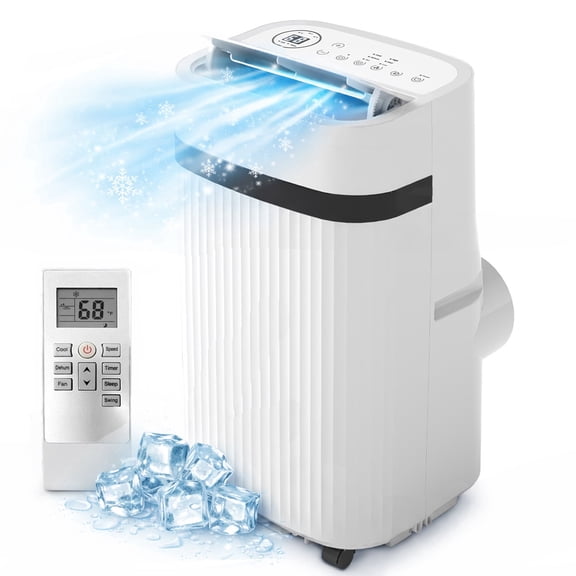 VAJIAZA 12,000 BTU Portable Air Conditioner, Portable AC Unit up to 550 Sq, 4-in-1 AC Unit with Cooler, Dehumidifier, Fan, Sleep Modes, Remote