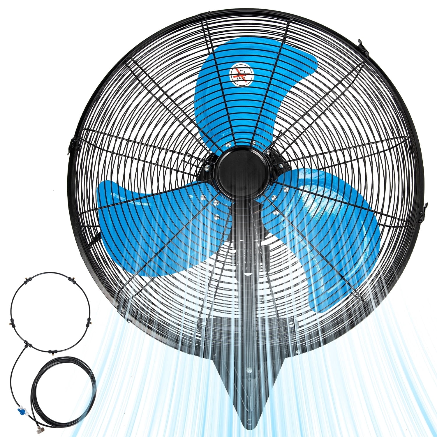 VAJIAZA, Wall Mounted Fan, 7000 CFM, 22 inch, Quiet Misting Fan ...