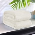 thumbnail image 1 of VAJUSO 59.05x39.37in Solid Color Flannel Blanket Gift Velvet Conditioning Blanket Casual Cover Blanket for Sofa Couch Bed, White, 1 of 7
