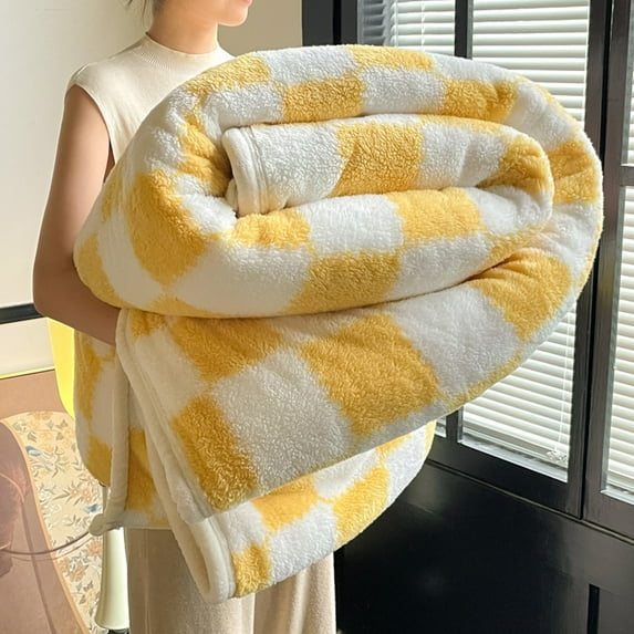 VAJUSO Blanket – Flannel Blanket… 70×100 Blue Yellow Home Decoration