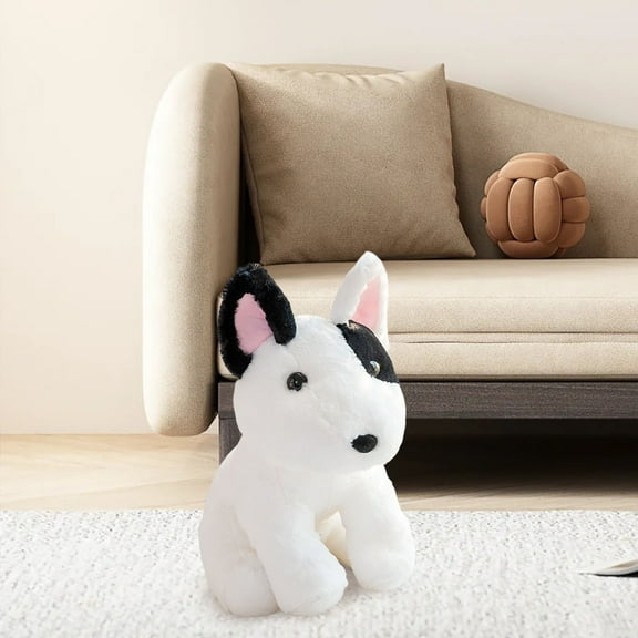 VAJUSO Bull Terrier Plush Toy – Soft Stuffed Dog Throw Pillow for Home Decor(Multicolor)