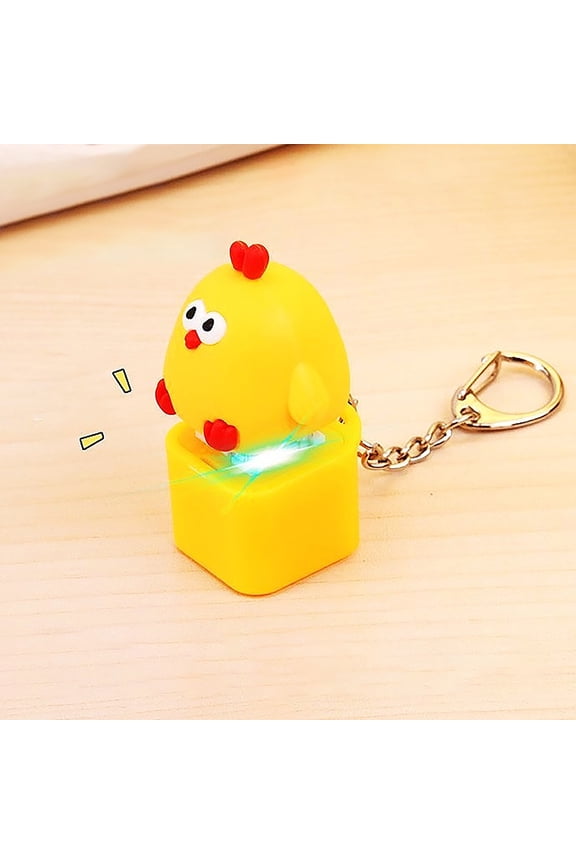 Chick Fidget Keychain – Funny Squeaky Stress Relief Toy(Yellow)