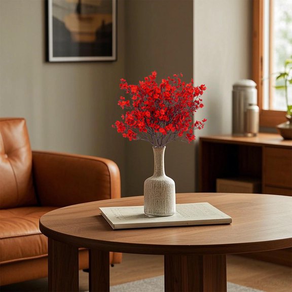 VAJUSO Christmas Artificial Flower – Red Wintersweet Bundle for Home Decor Wedding Bouquet