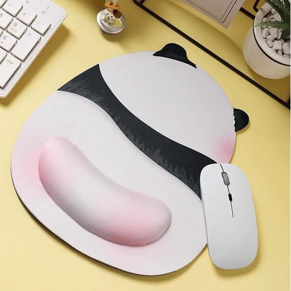 VAJUSO Cute Panda Memory Foam Wrist Rest Mouse Pad, Keyboard Wrist Support for Office & Home Storage and Organization