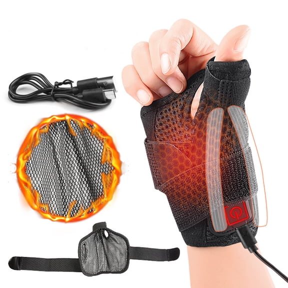 VAJUSO Electric Heated Wrist Support, USB, 3-Level Temperature, Carpal Tunnel, Hand Warmers for Moms Kitchen & Dining